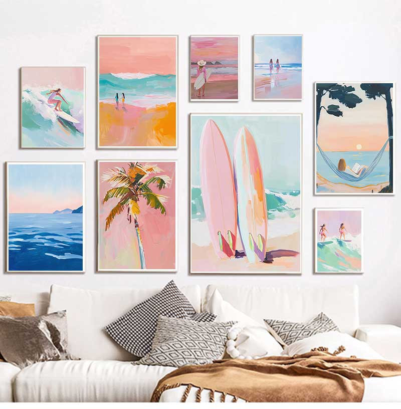 Resin Art Beach - Classic Simple Oil Painting Summer Vacation