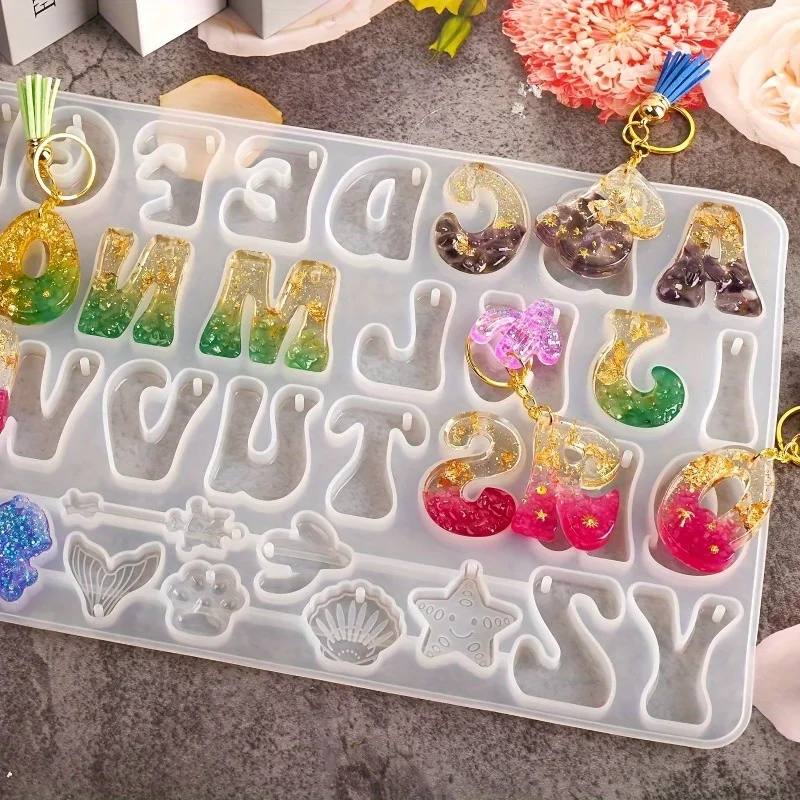 Resin Art Alphabet - Silicone Resin Casting Molds Set with