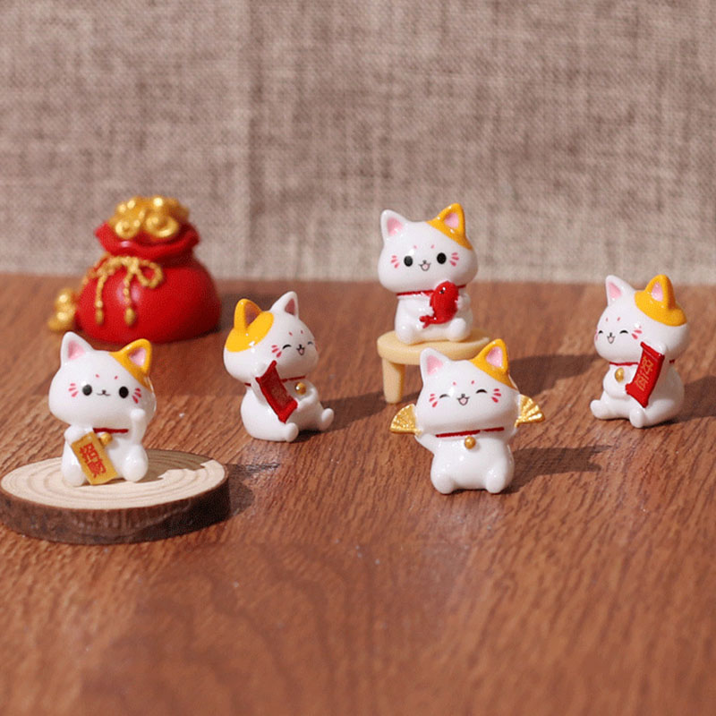 Resin Art Ocean - Wealth Waving Hand Cat Chinese Lucky