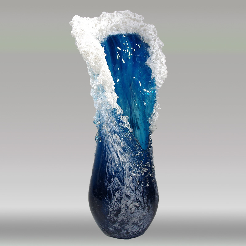 Resin Art Ocean - Wave Pattern Resin Vase Craft, Minimalist