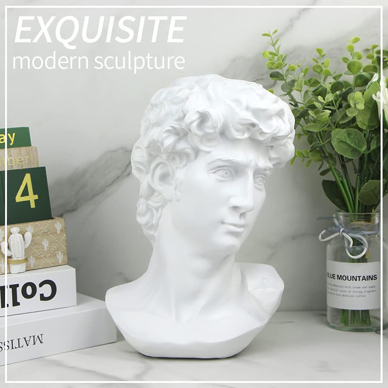 Resin Art Painting - 5.9Inch High Greek Statue of David