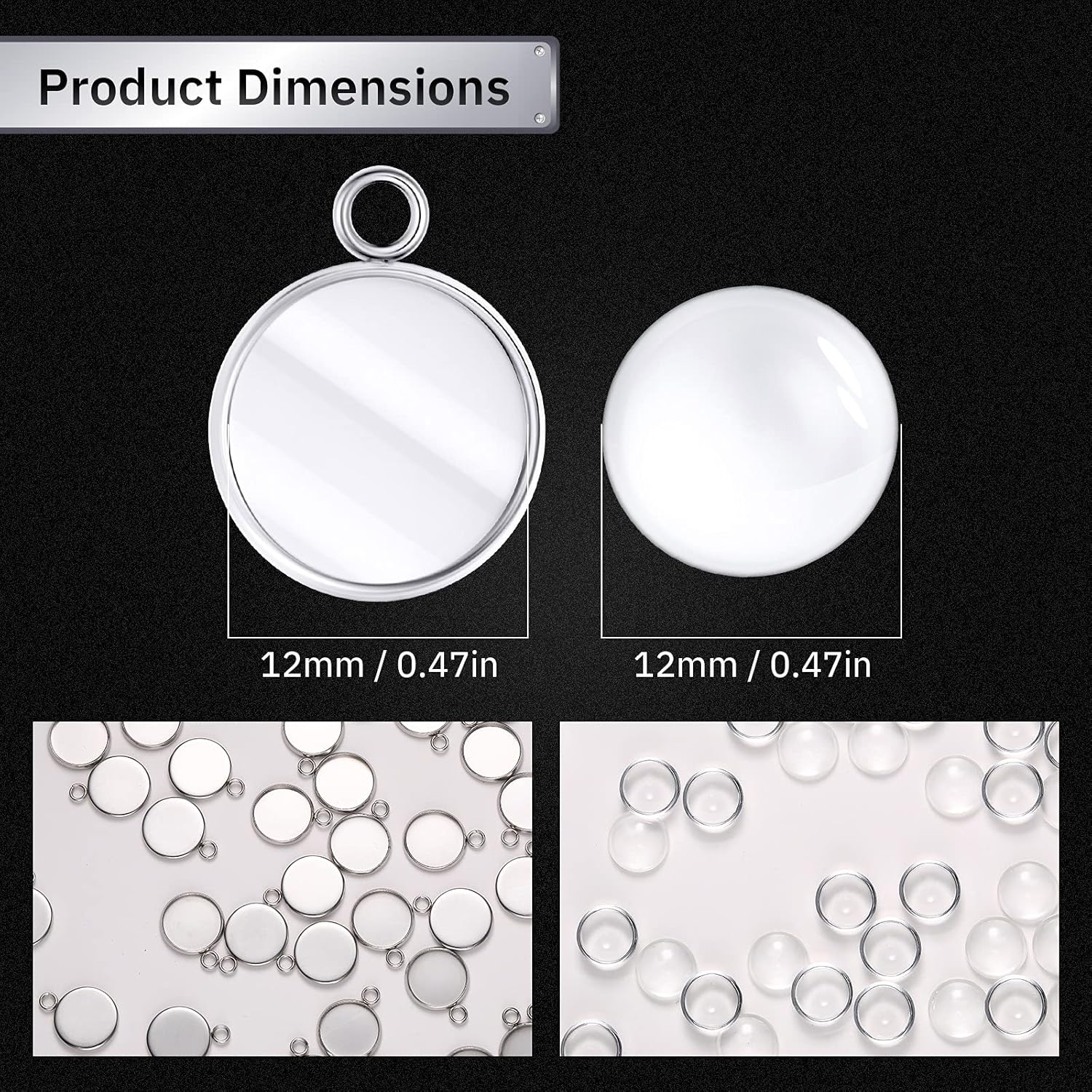 20 Pieces Stainless Steel Roun - Resin Art Pendant review and price