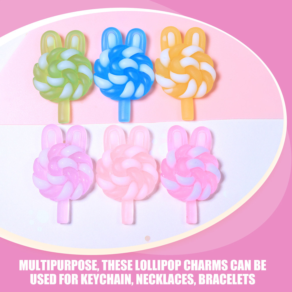 24Pcs Cute Cartoon Lollipop Ch - Resin Art Pendant review and price