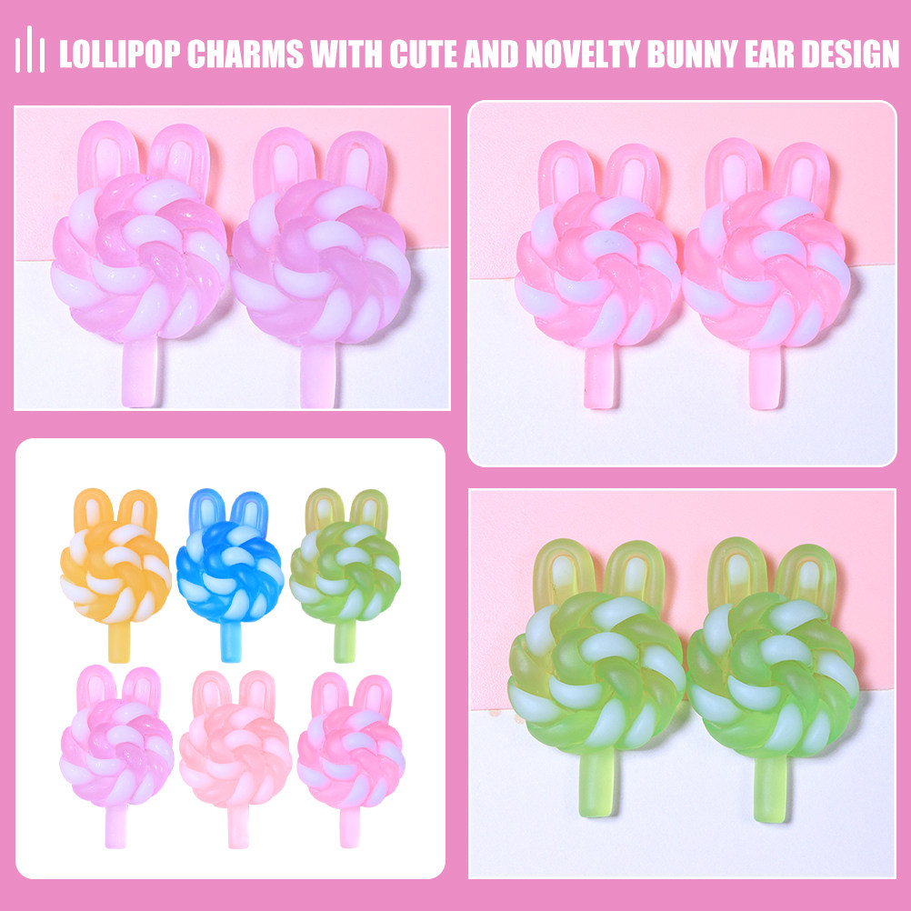 24Pcs Cute Cartoon Lollipop Ch - Resin Art Pendant review and price