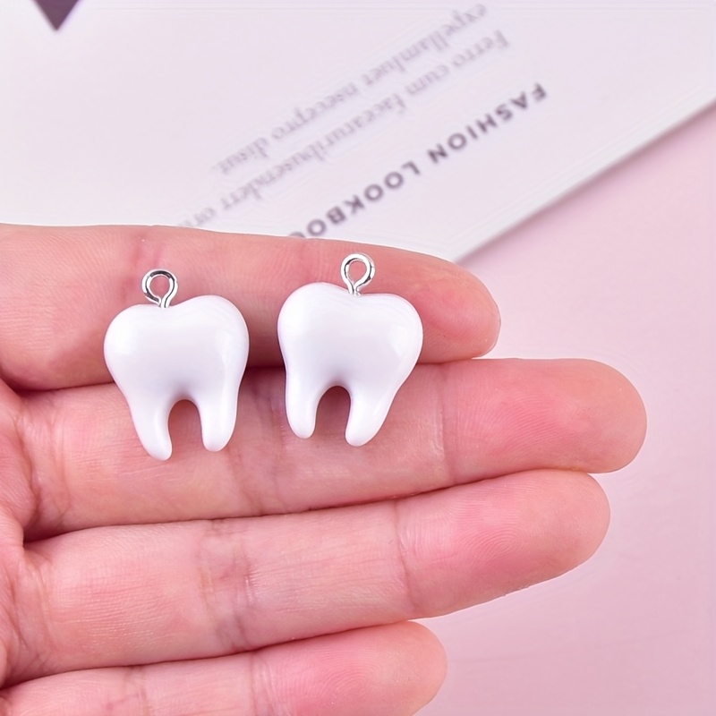 10Pcs Fun Tooth Resin Charms C - Resin Art Pendant review and price
