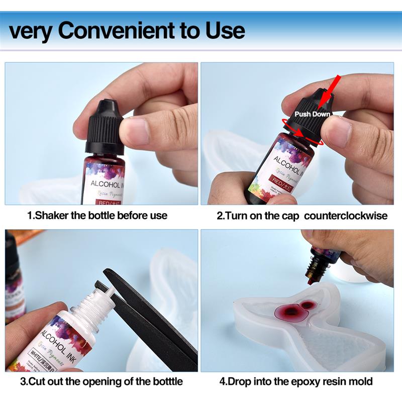24 Color/Set 10ml  Resin Pigme - Resin Pigment Alcohol Ink review and price