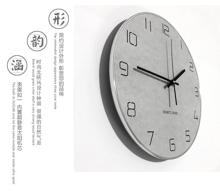 Grey Round Wall Clock Modern D - Resin Art Wall Clock review and price