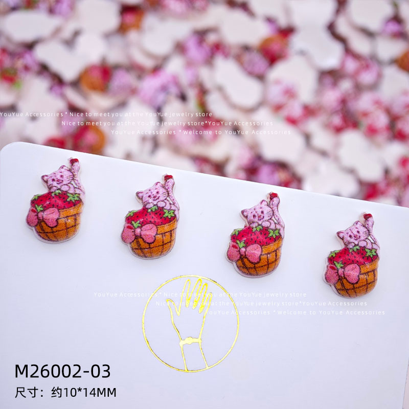 Cartoon strawberry girl nail a - Resin Art Anime review and price