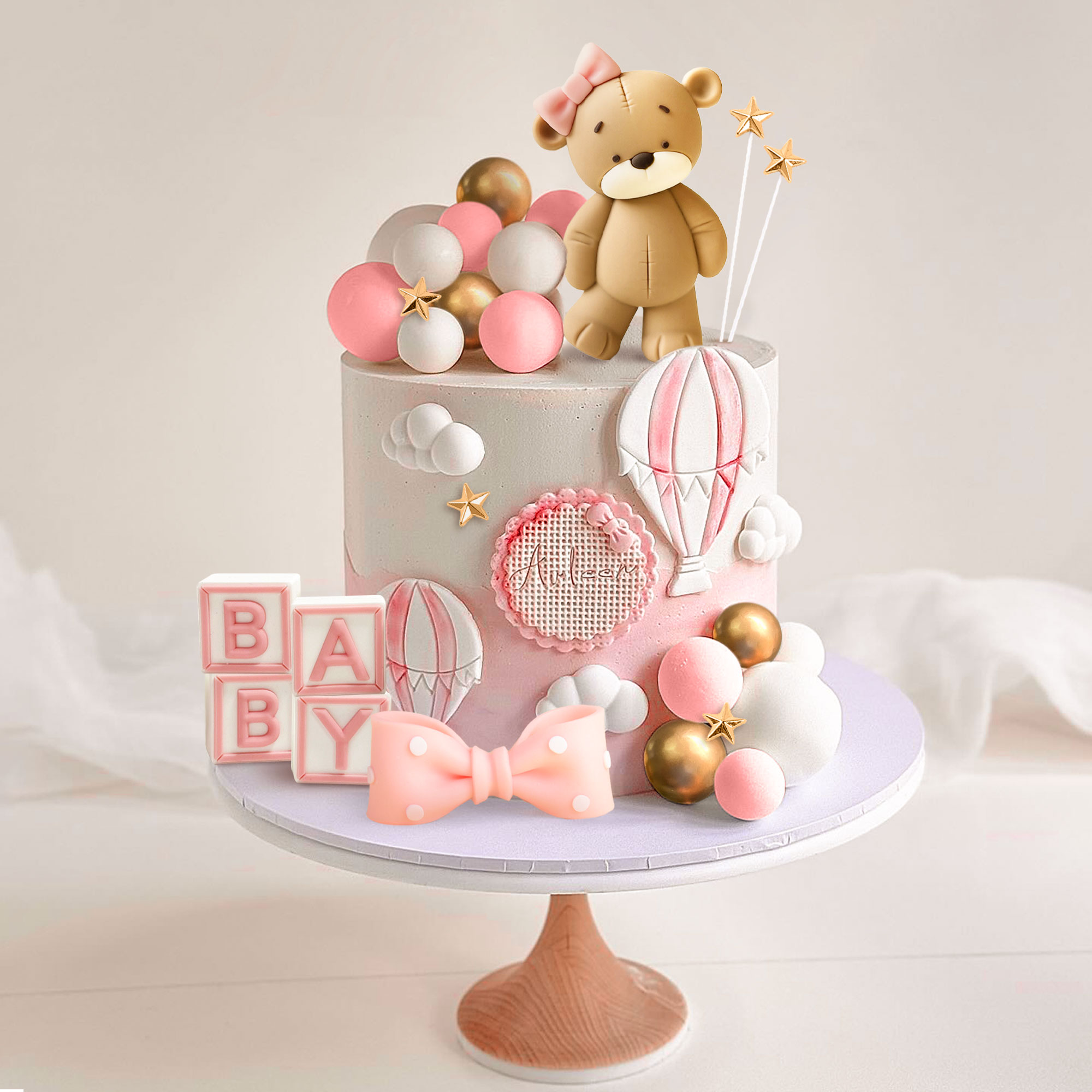 LaVenty Pink Bear Cake Decorat - Resin Art Alphabet review and price