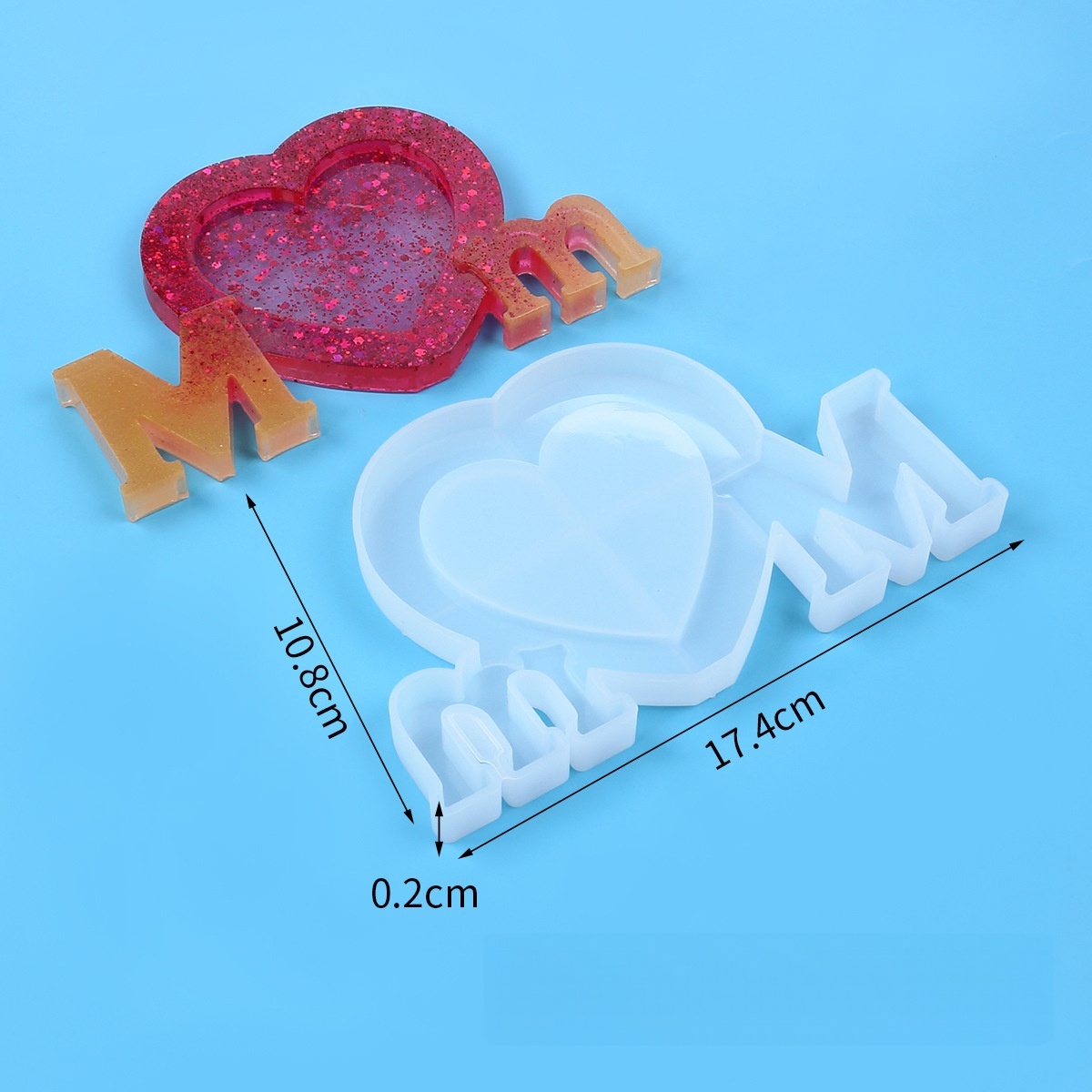 Letter Mm Epoxy Resin Silicone - Resin Art Alphabet review and price