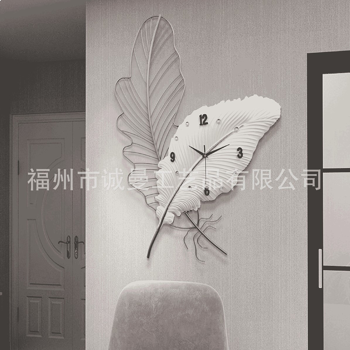 Feather Wall Clock Silent Quar - Resin Art Wall Clock review and price