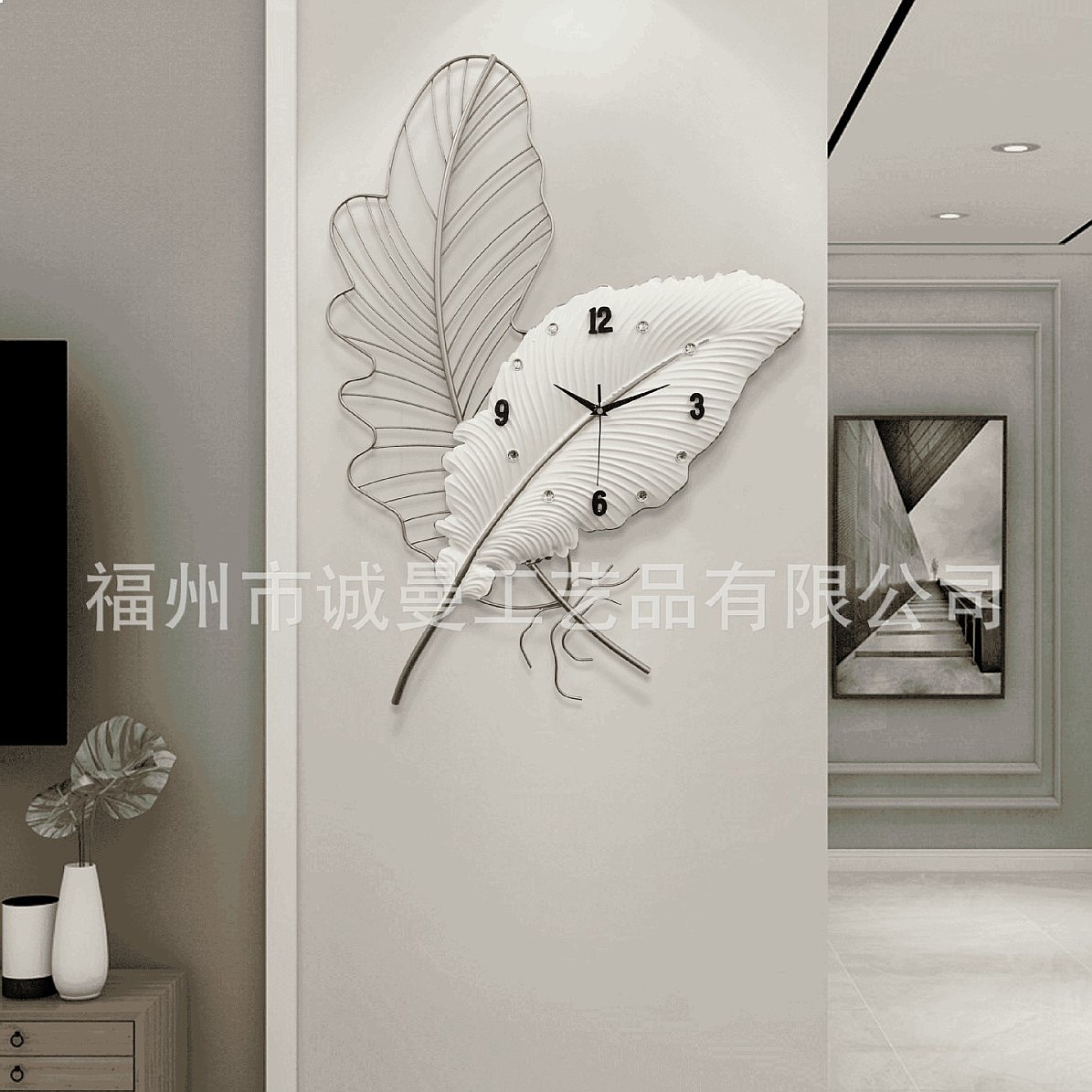 Feather Wall Clock Silent Quar - Resin Art Wall Clock review and price