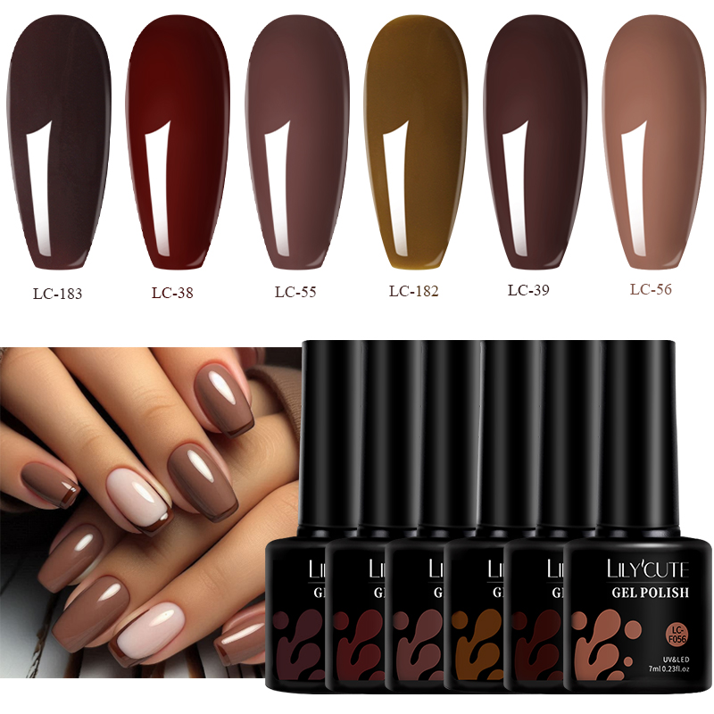 LILYCUTE 6Pcs/Set 7ML Brown Ge - Resin Art Varnish review and price