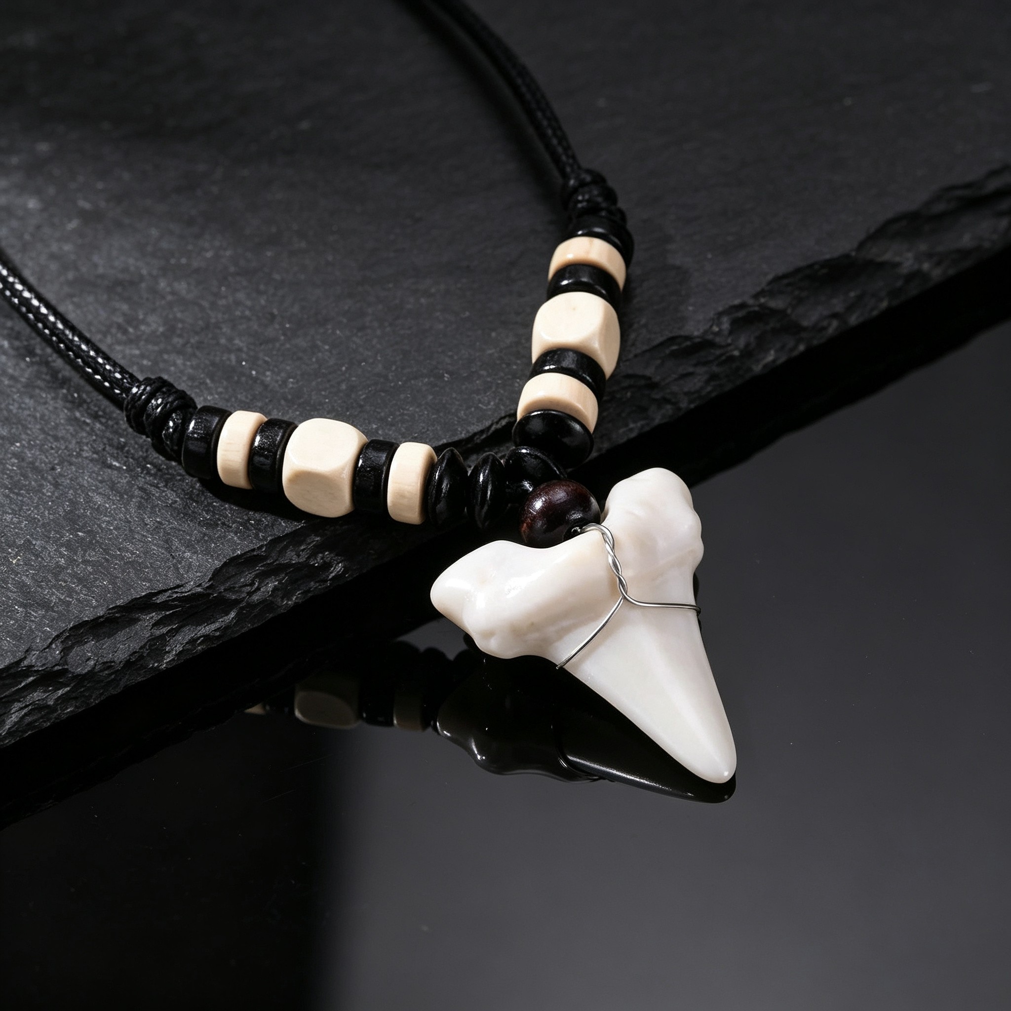 Imitation Shark Teeth Pendant  - Resin Art Beach review and price