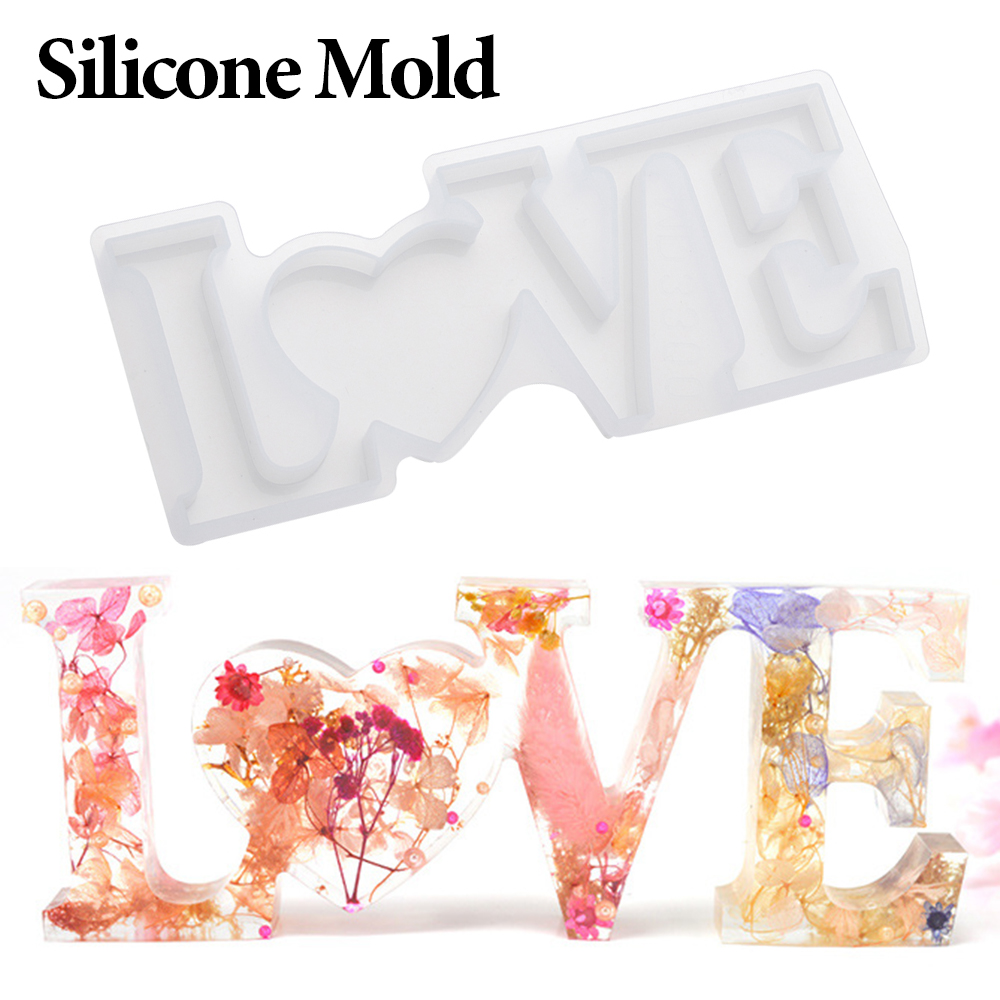 1 PC Heart Shape HOME LOVE Sil - Resin Art Alphabet review and price