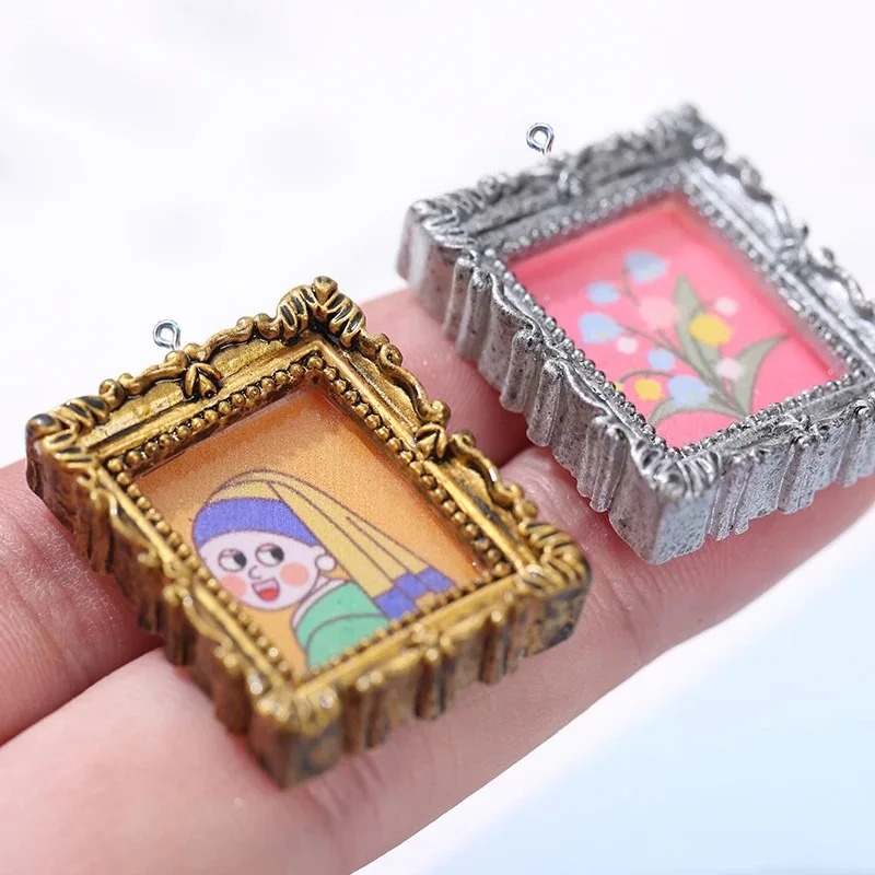 10Pcs Flatback Cabochon Vintag - Resin Art Pendant review and price