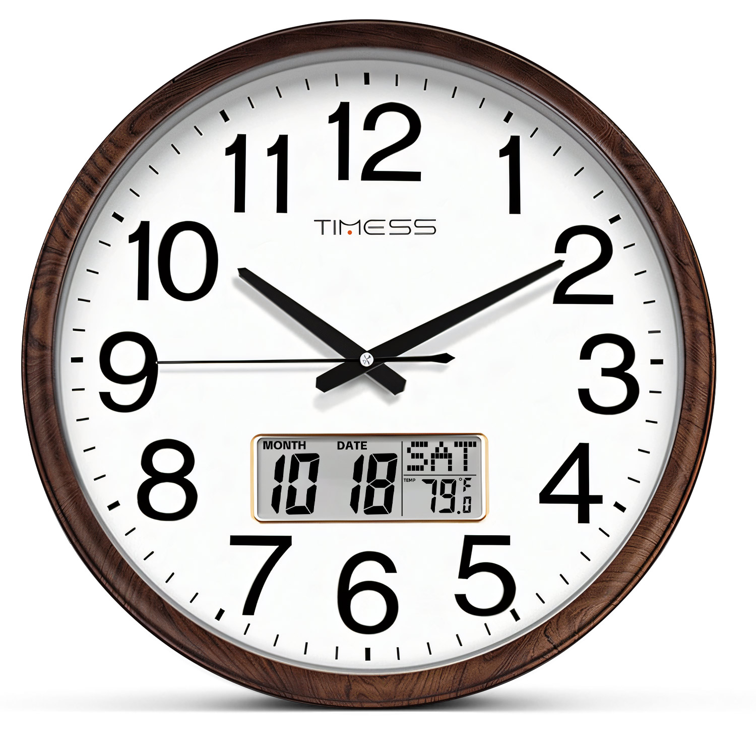 TIMESS 13-inch Wood Grain Wall - Resin Art Wall Clock review and price