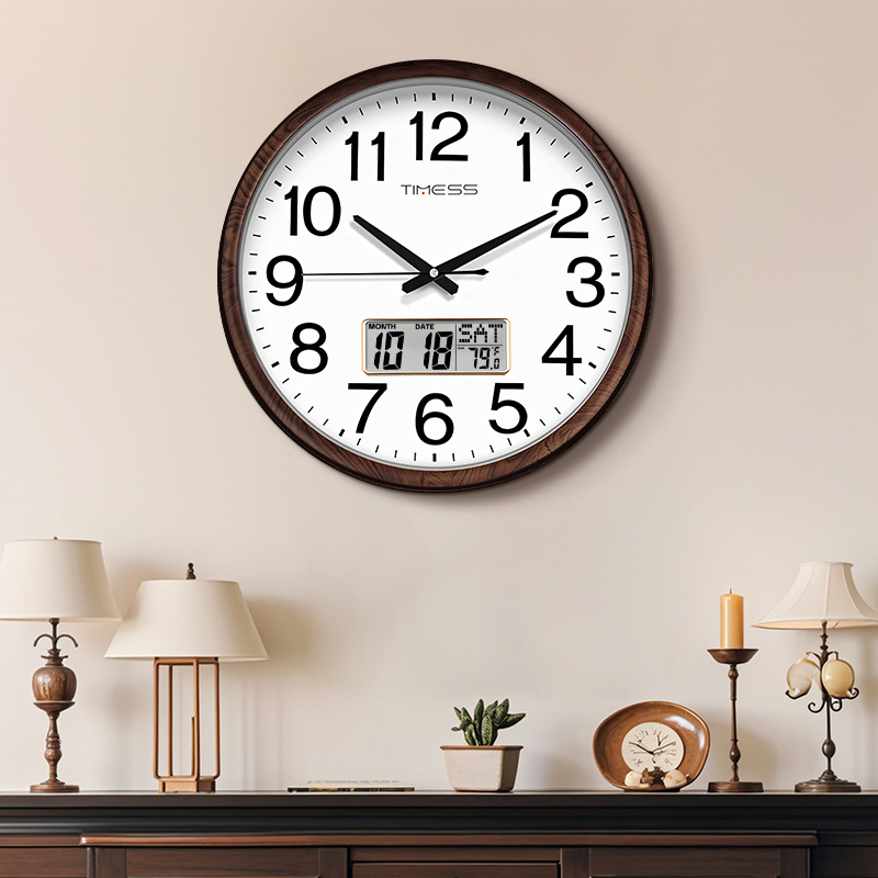 TIMESS 13-inch Wood Grain Wall - Resin Art Wall Clock review and price