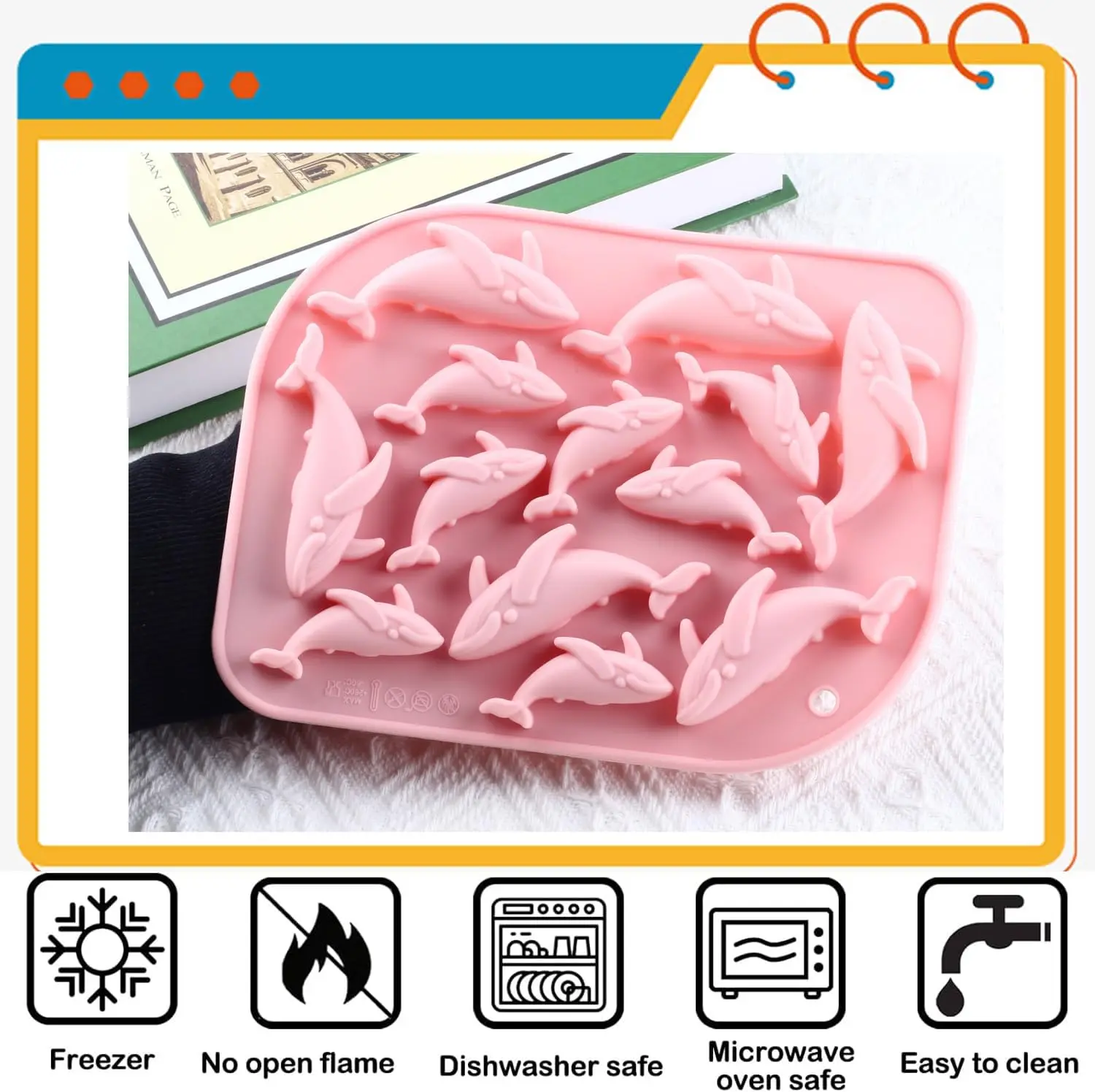 VERIDIAN 13-Cavity Whale Silic - Silicone Mold Ocean review and price