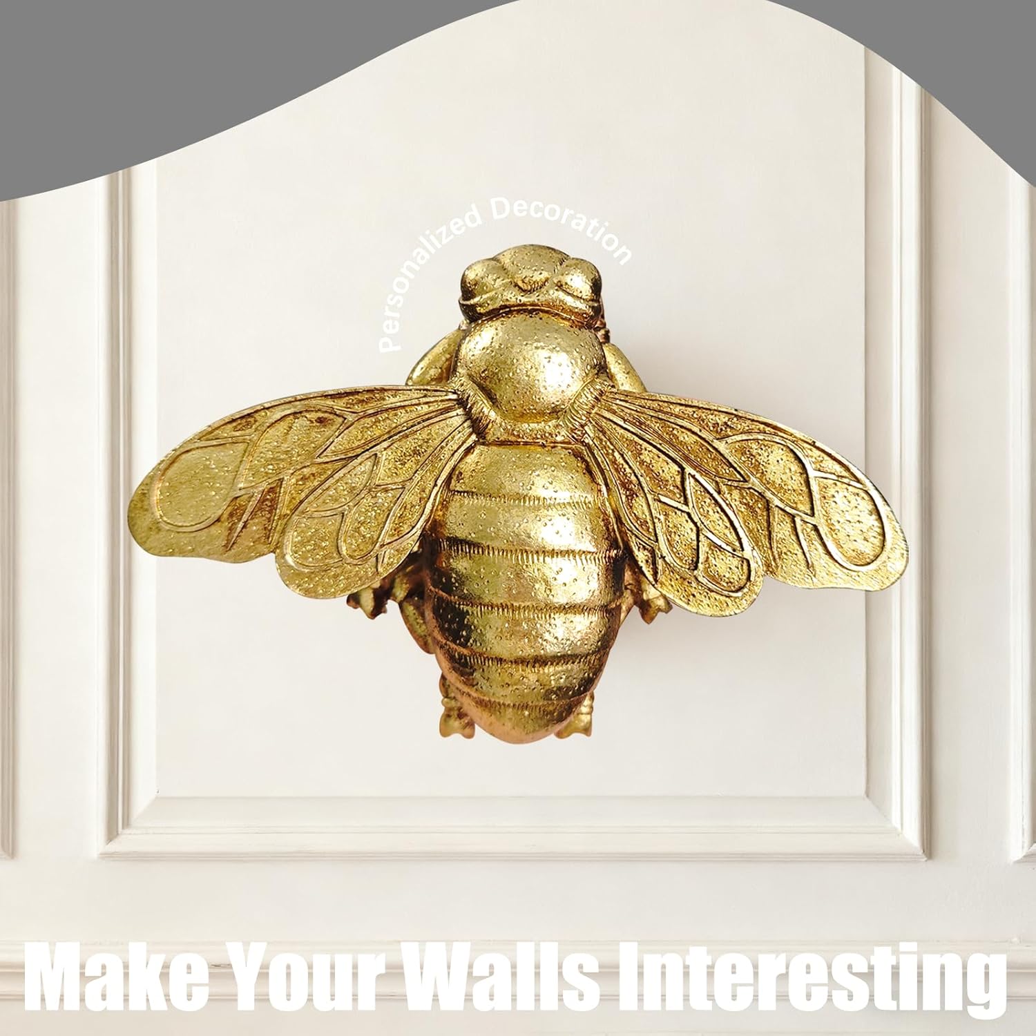 3D Gold Bee Wall Sculpture, Re - Resin Art Easy review and price