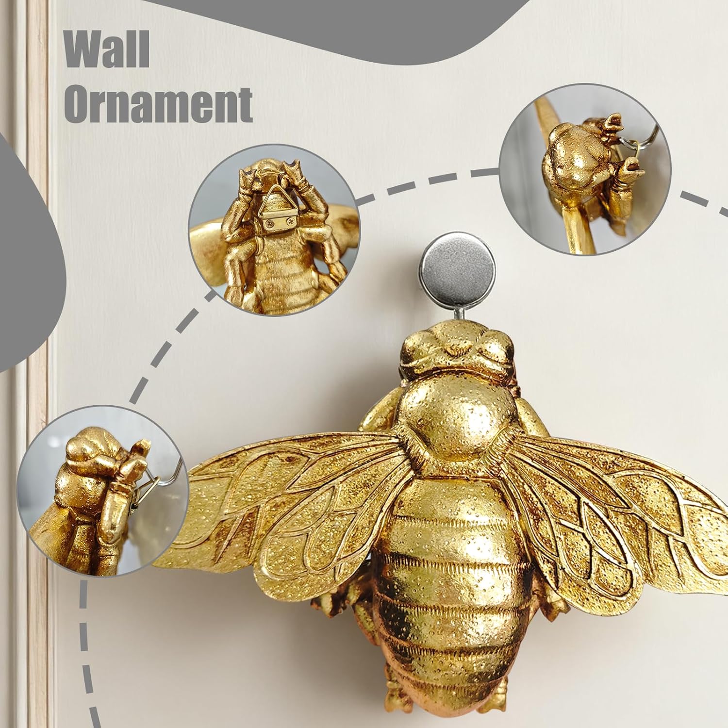 3D Gold Bee Wall Sculpture, Re - Resin Art Easy review and price