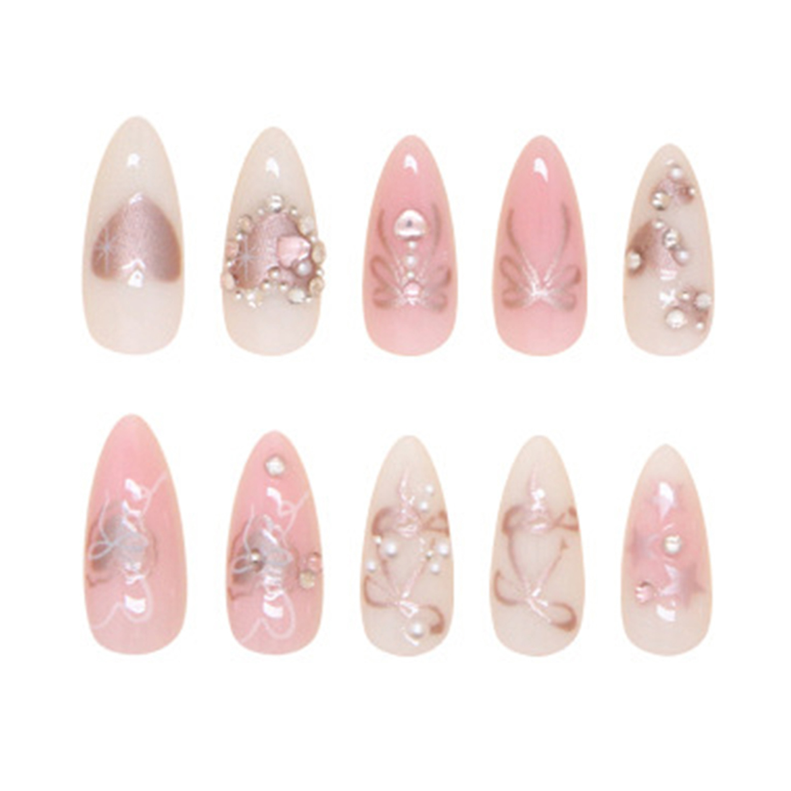 Press on Nails Easy-to-Apply F - Resin Art Easy review and price