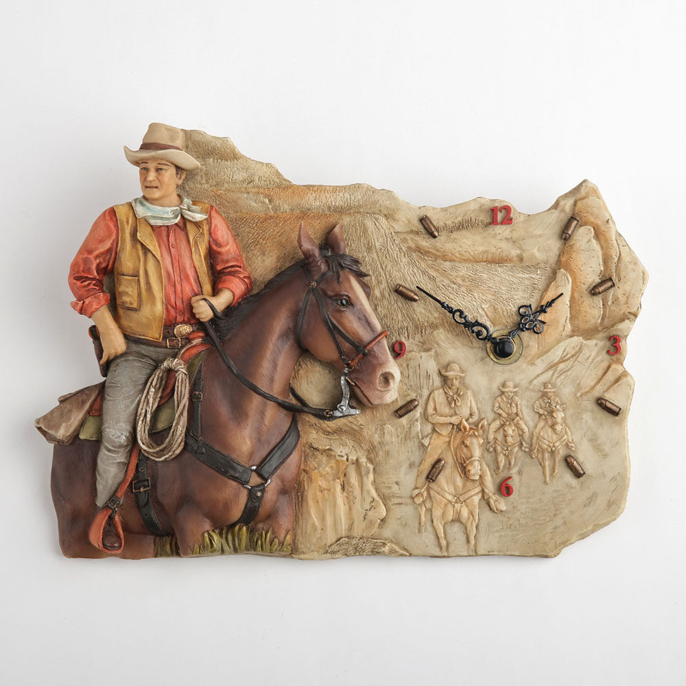 Vintage Western Cowboy Horse R - Resin Art Wall Clock review and price