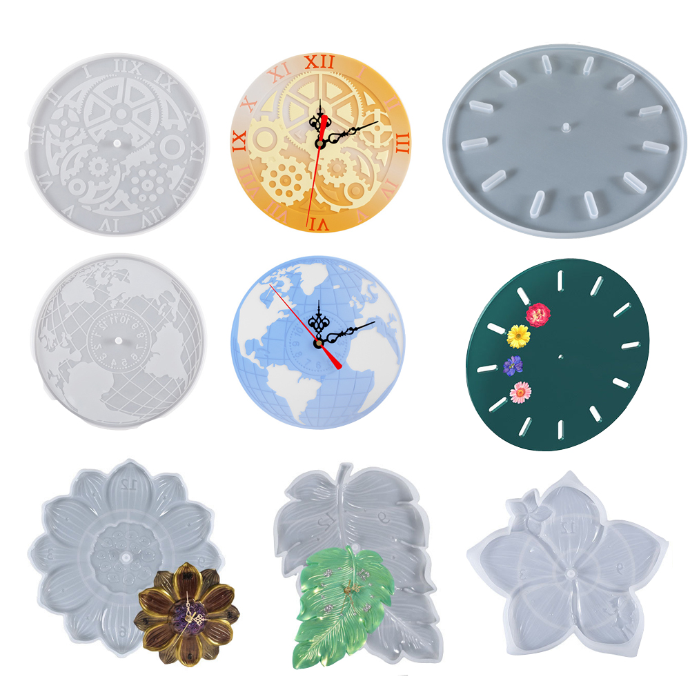 World Map Lotus Leaf Sakura Cl - Resin Art Wall Clock review and price