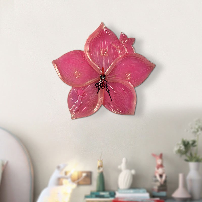 World Map Lotus Leaf Sakura Cl - Resin Art Wall Clock review and price