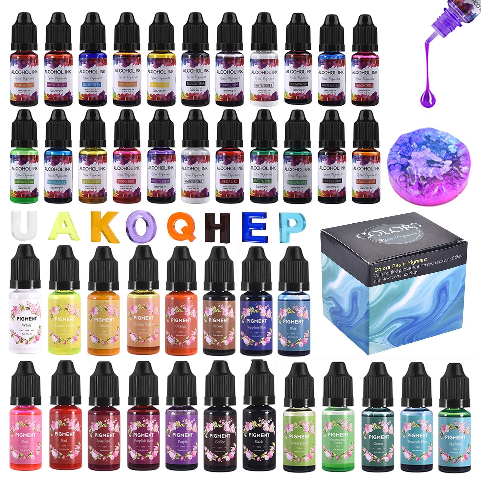 1 Set Resin Pigment Kit Art In - Resin Pigment Alcohol Ink review and price