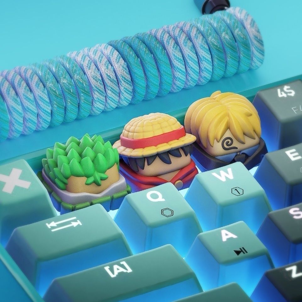 New Kawaii ONE PIECE Luffy Key - Resin Art Anime review and price
