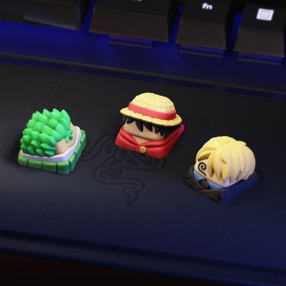 New Kawaii ONE PIECE Luffy Key - Resin Art Anime review and price
