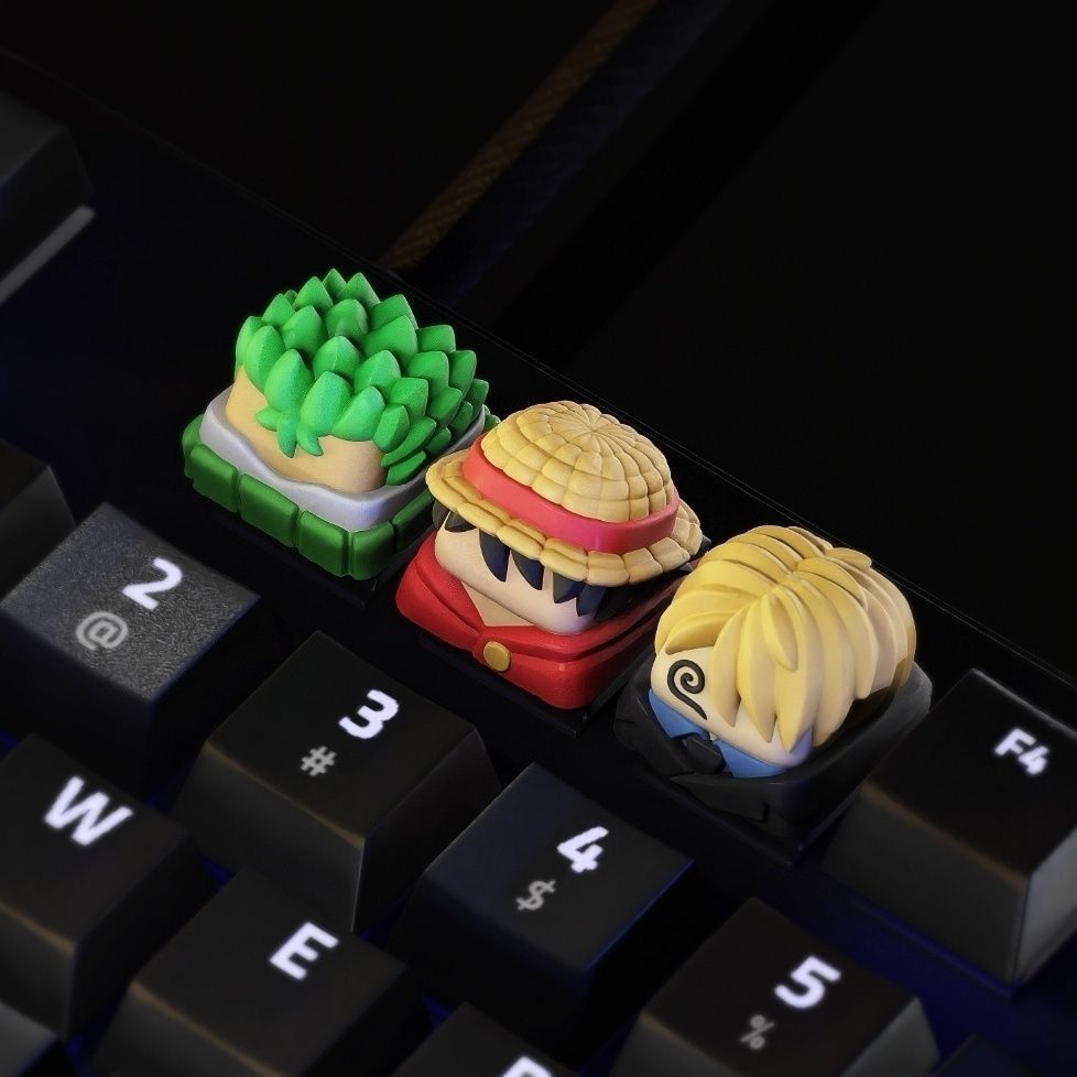 New Kawaii ONE PIECE Luffy Key - Resin Art Anime review and price